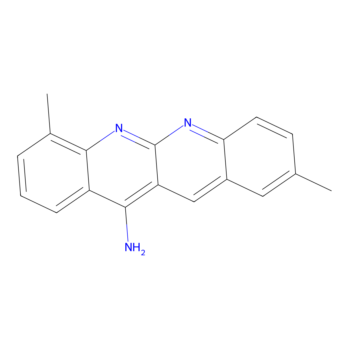 Dibenzo[b,g][1,8]naphthyridin-11-amine, 2,7-dimethyl- molecular structure, CAS 552819-26-8