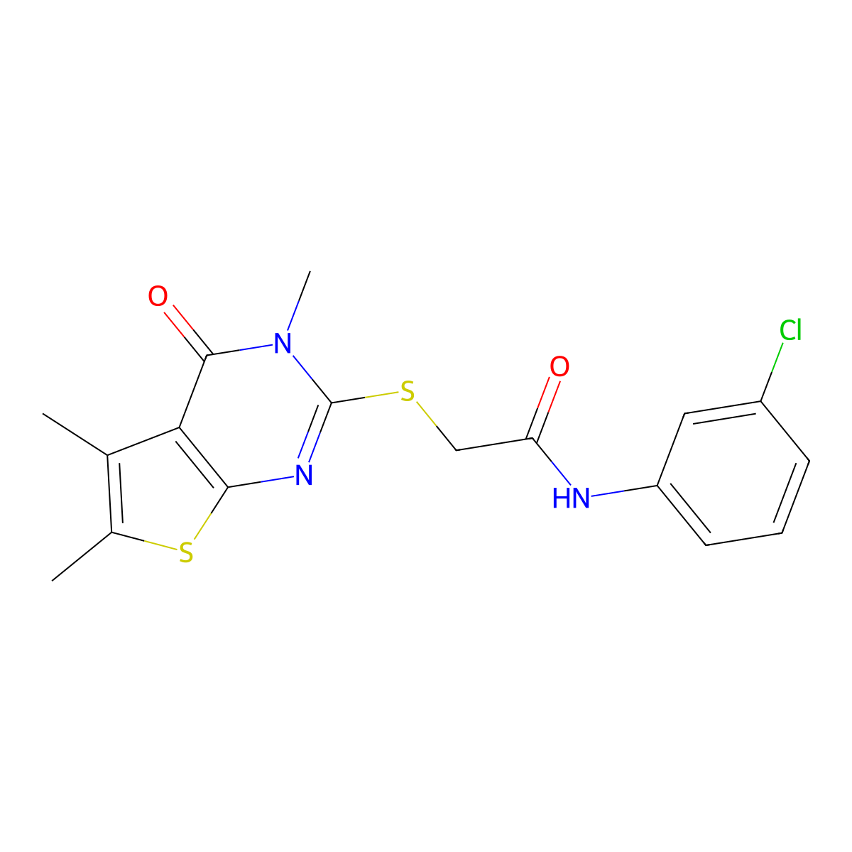 C17H16ClN3O2S2 molecular structure, CAS 552819-76-8