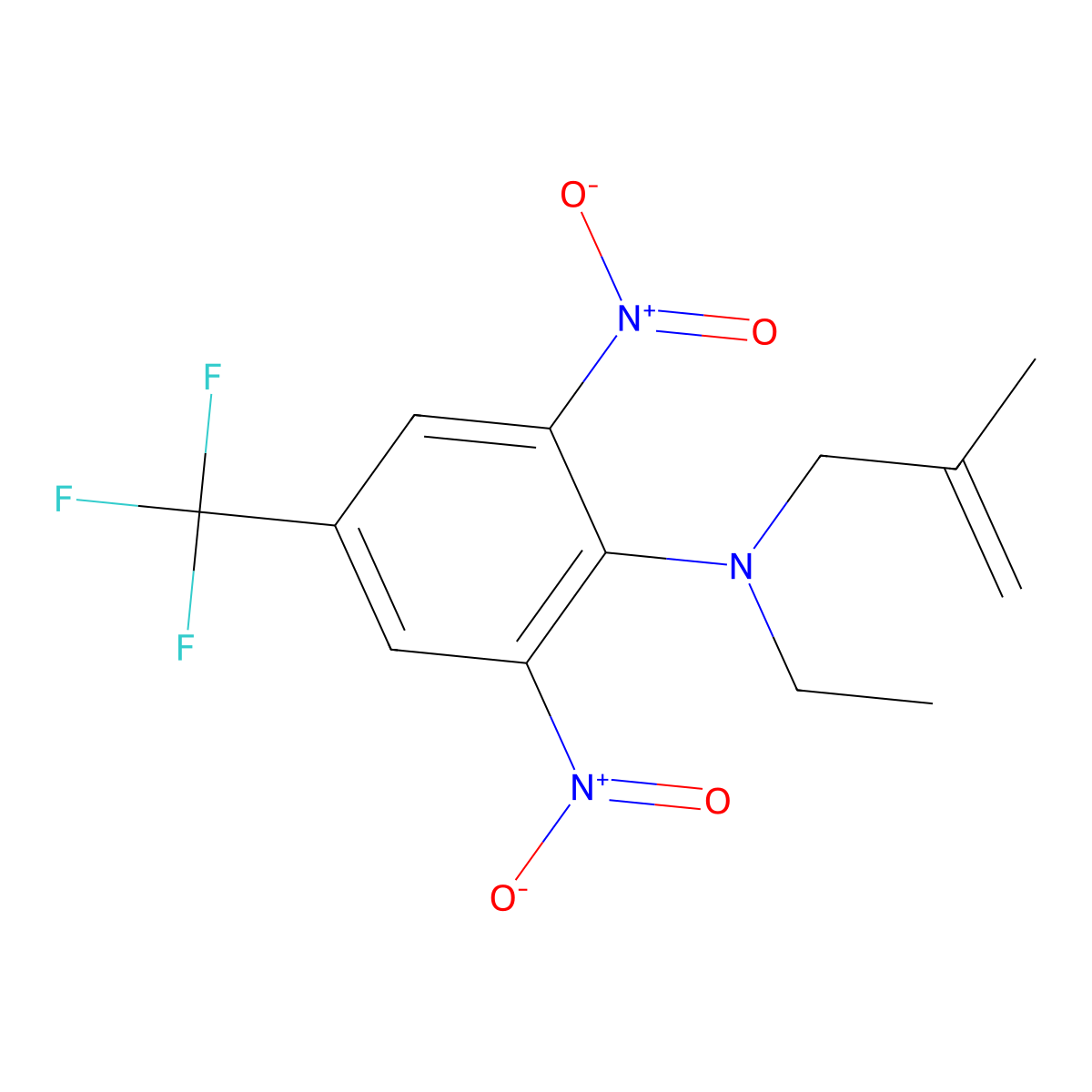 Ethalfluralin molecular structure, CAS 55283-68-6