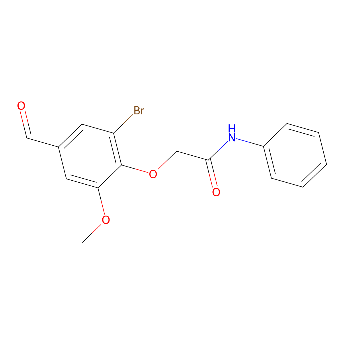 2-(2-bromo-4-formyl-6-methoxyphenoxy)-N-phenylacetamide molecular structure, CAS 552842-61-2
