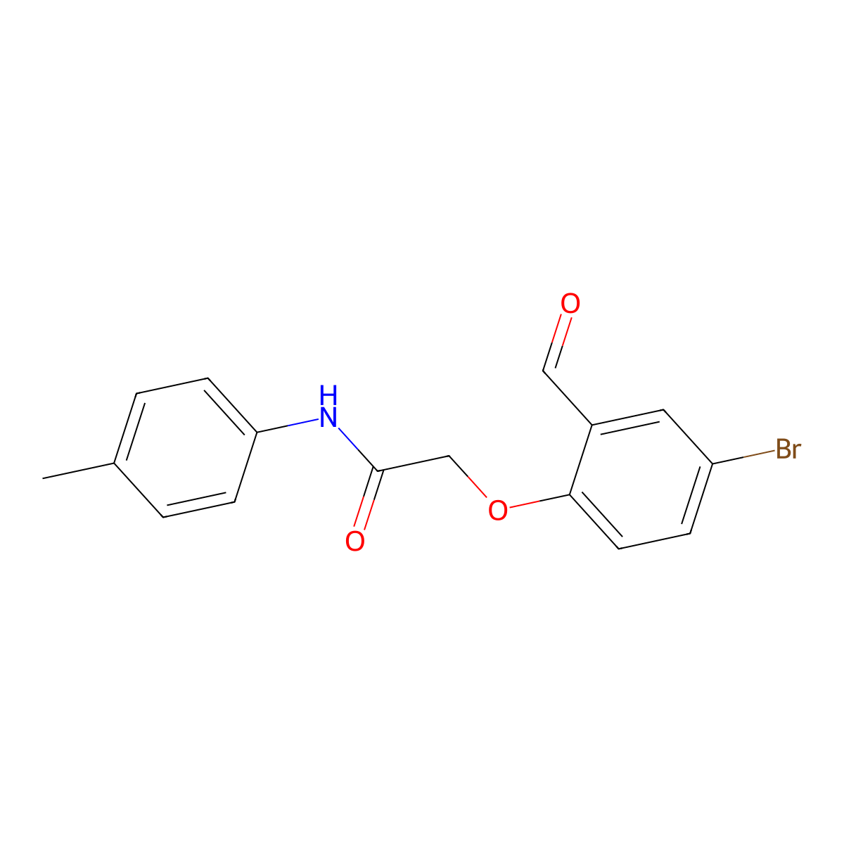 2-(4-bromo-2-formylphenoxy)-N-(4-methylphenyl)acetamide molecular structure, CAS 552843-27-3
