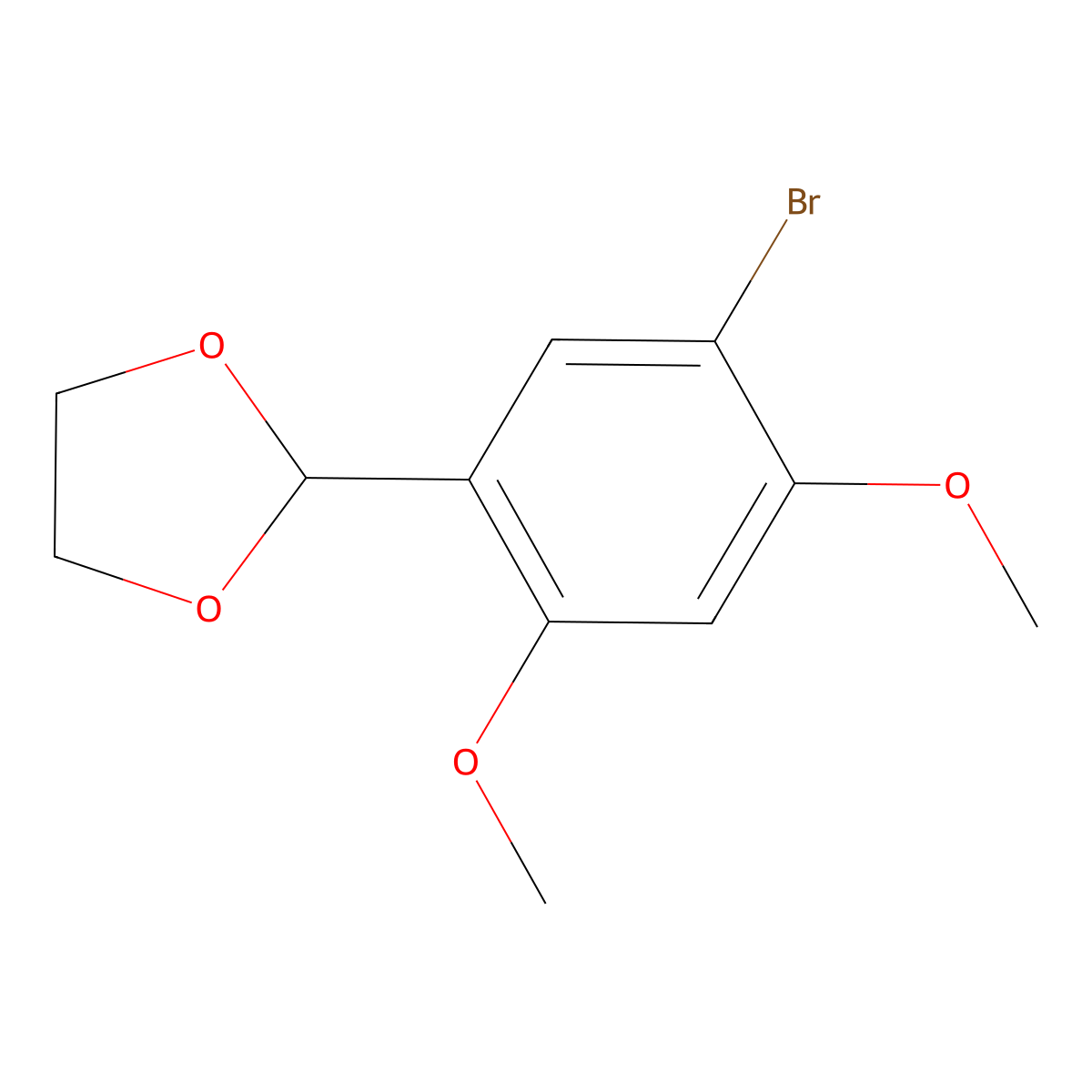 2-(5-Bromo-2,4-dimethoxyphenyl)-1,3-dioxolane molecular structure, CAS 552845-84-8