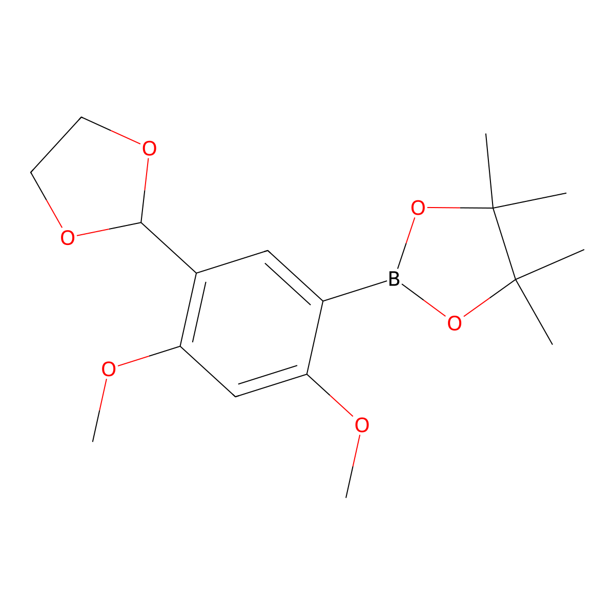 2-(5-(1,3-Dioxolan-2-yl)-2,4-dimethoxyphenyl)-4,4,5,5-tetramethyl-1,3,2-dioxaborolane molecular structure, CAS 552845-85-9