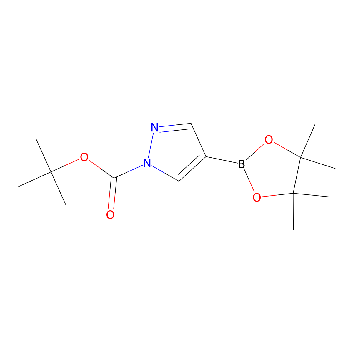 tert-butyl 4-(tetramethyl-1,3,2-dioxaborolan-2-yl)-1H-pyrazole-1-carboxylate molecular structure, CAS 552846-17-0