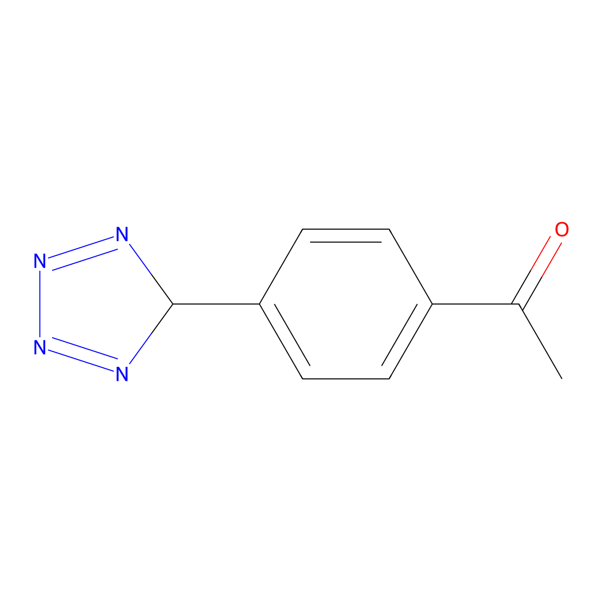1-(4-(5H-tetrazol-5-yl)phenyl)ethanone molecular structure, CAS 552846-23-8