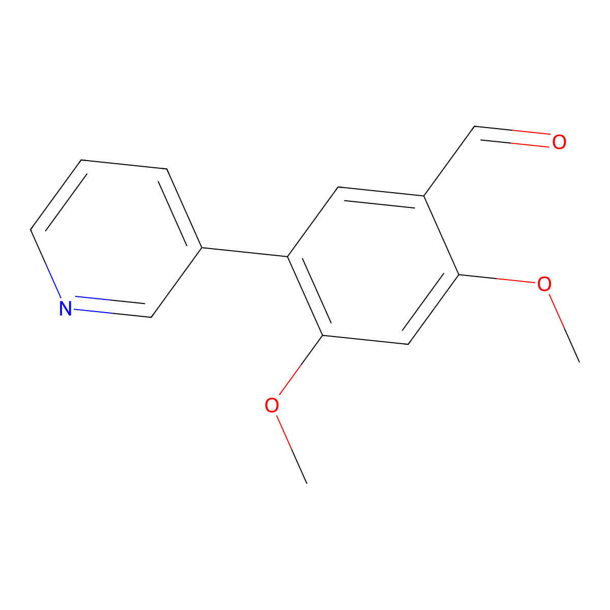 2,4-Dimethoxy-5-pyridin-3-yl-benzaldehyde molecular structure, CAS 552846-29-4