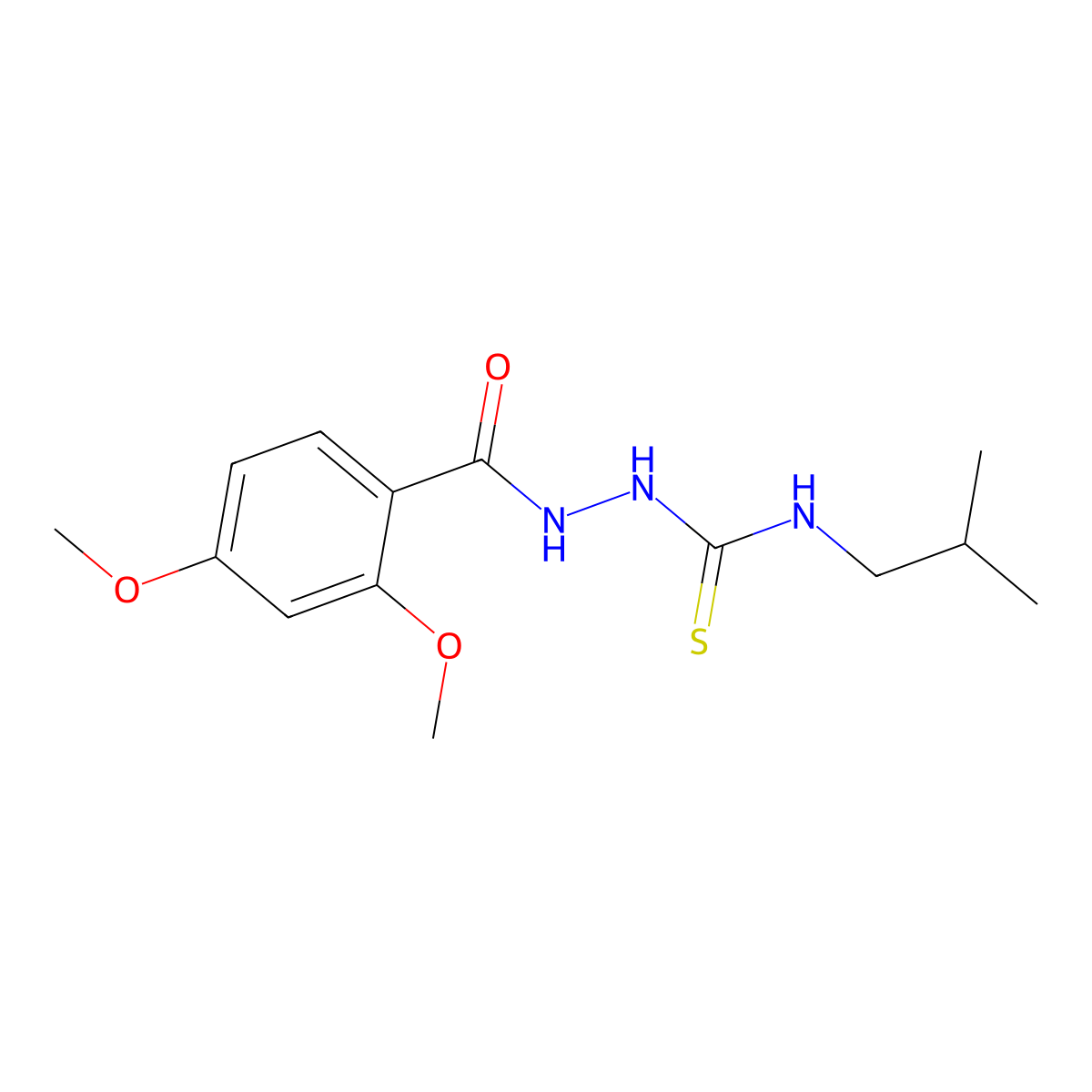 1-[(2,4-Dimethoxybenzoyl)amino]-3-(2-methylpropyl)thiourea molecular structure, CAS 552846-32-9