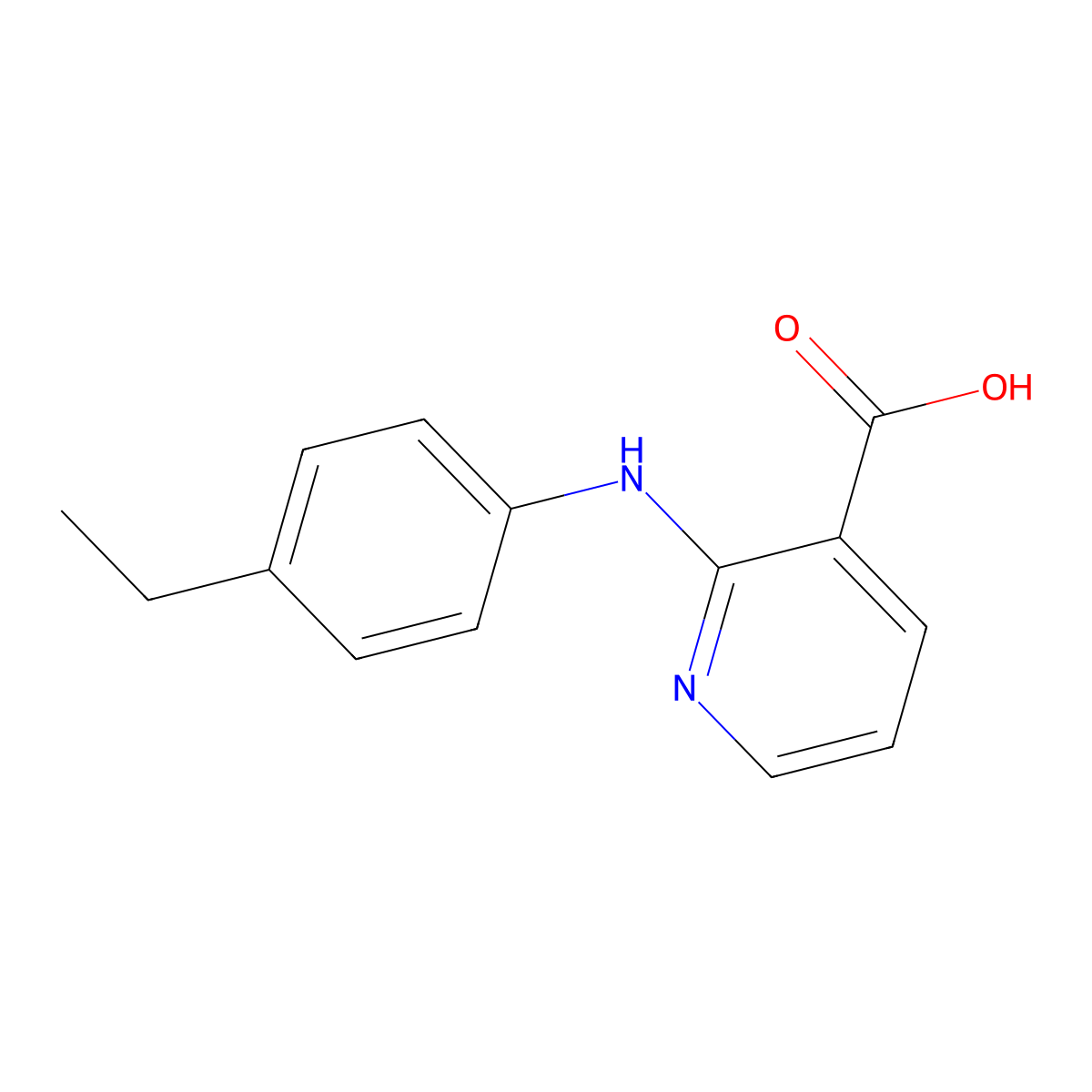 2-[(4-Ethylphenyl)amino]nicotinic acid molecular structure, CAS 55285-32-0