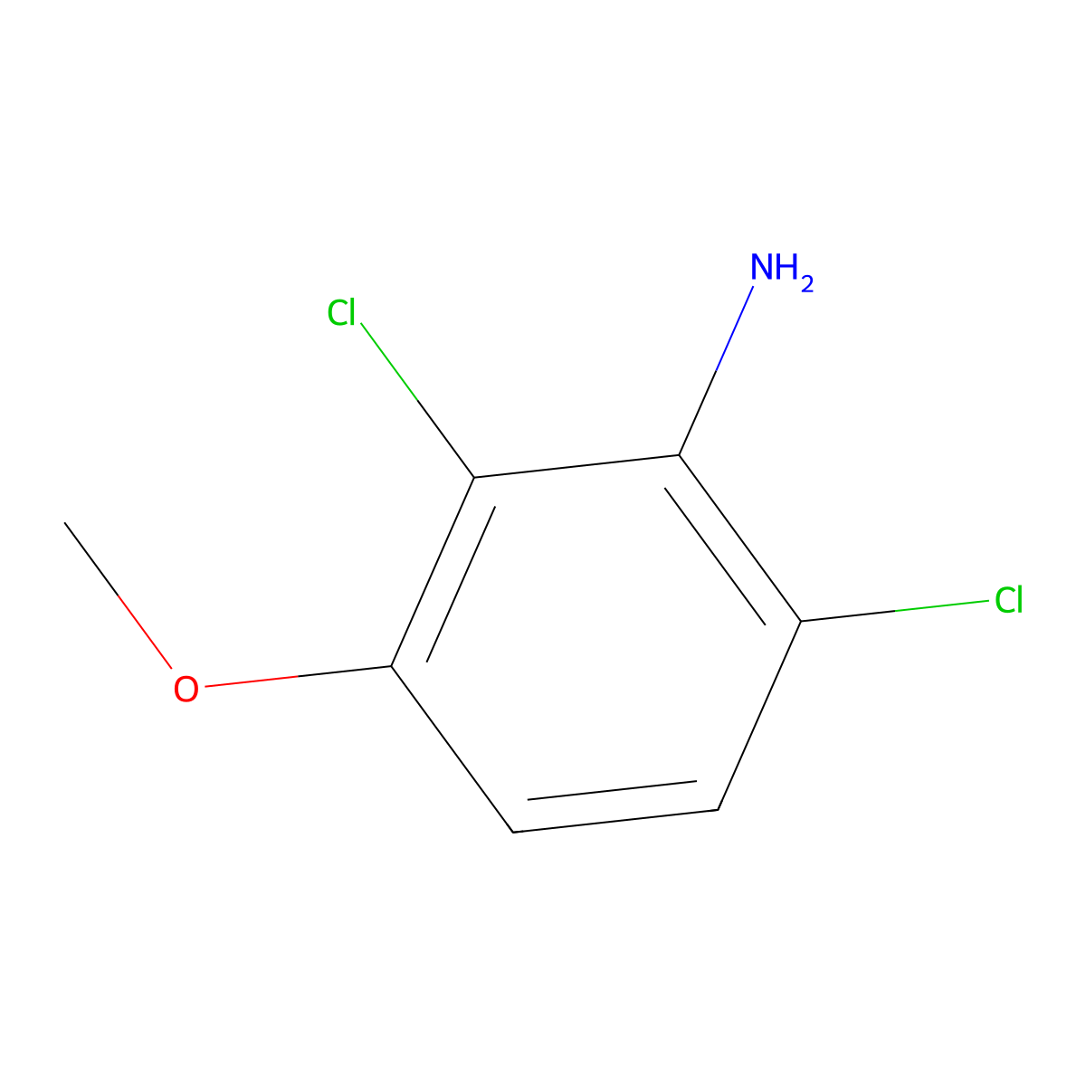 2,6-Dichloro-3-methoxyaniline molecular structure, CAS 55285-43-3