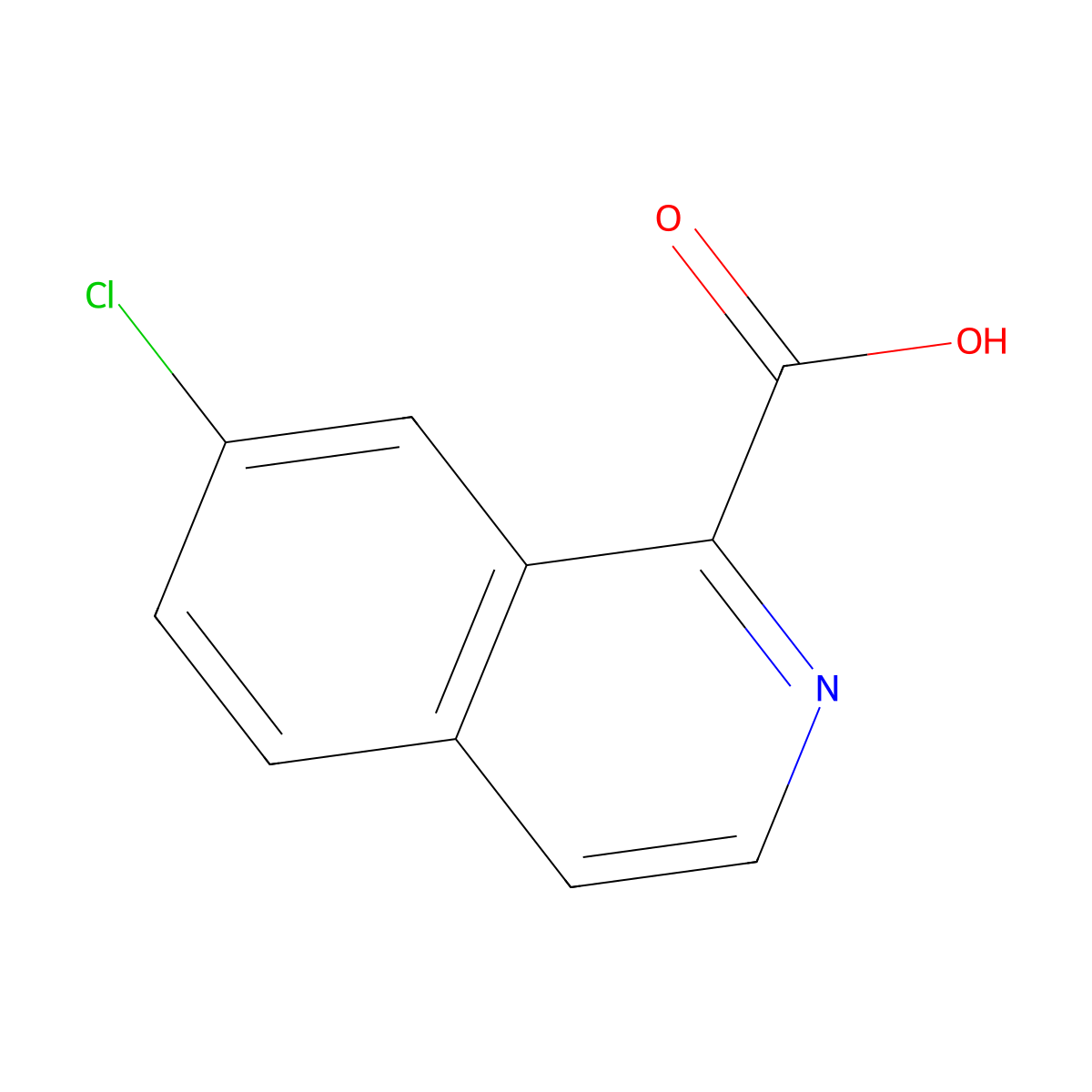 7-Chloroisoquinoline-1-carboxylic acid molecular structure, CAS 552850-71-2