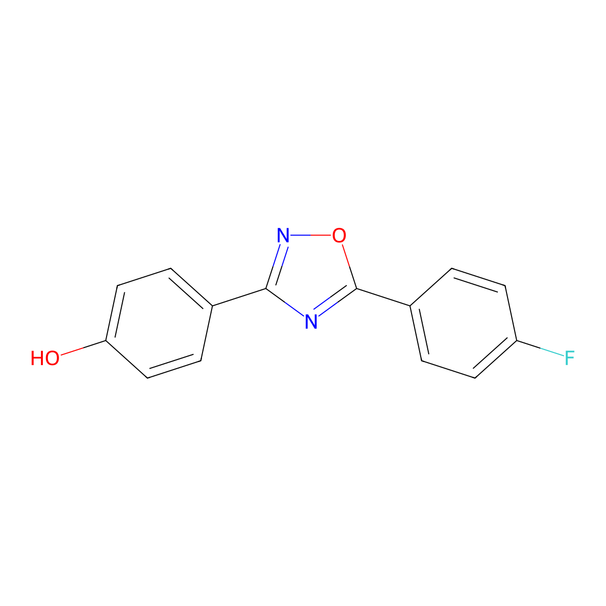 4-(5-(4-Fluorophenyl)-1,2,4-oxadiazol-3-yl)phenol molecular structure, CAS 552852-90-1