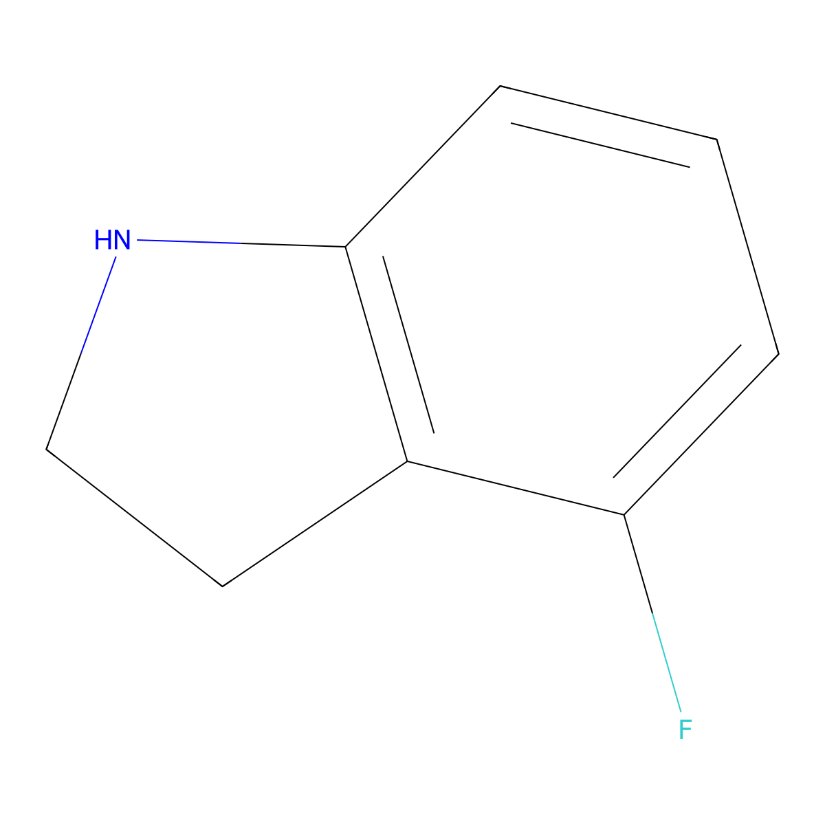 4-Fluoro-2,3-dihydro-1H-indole molecular structure, CAS 552866-98-5