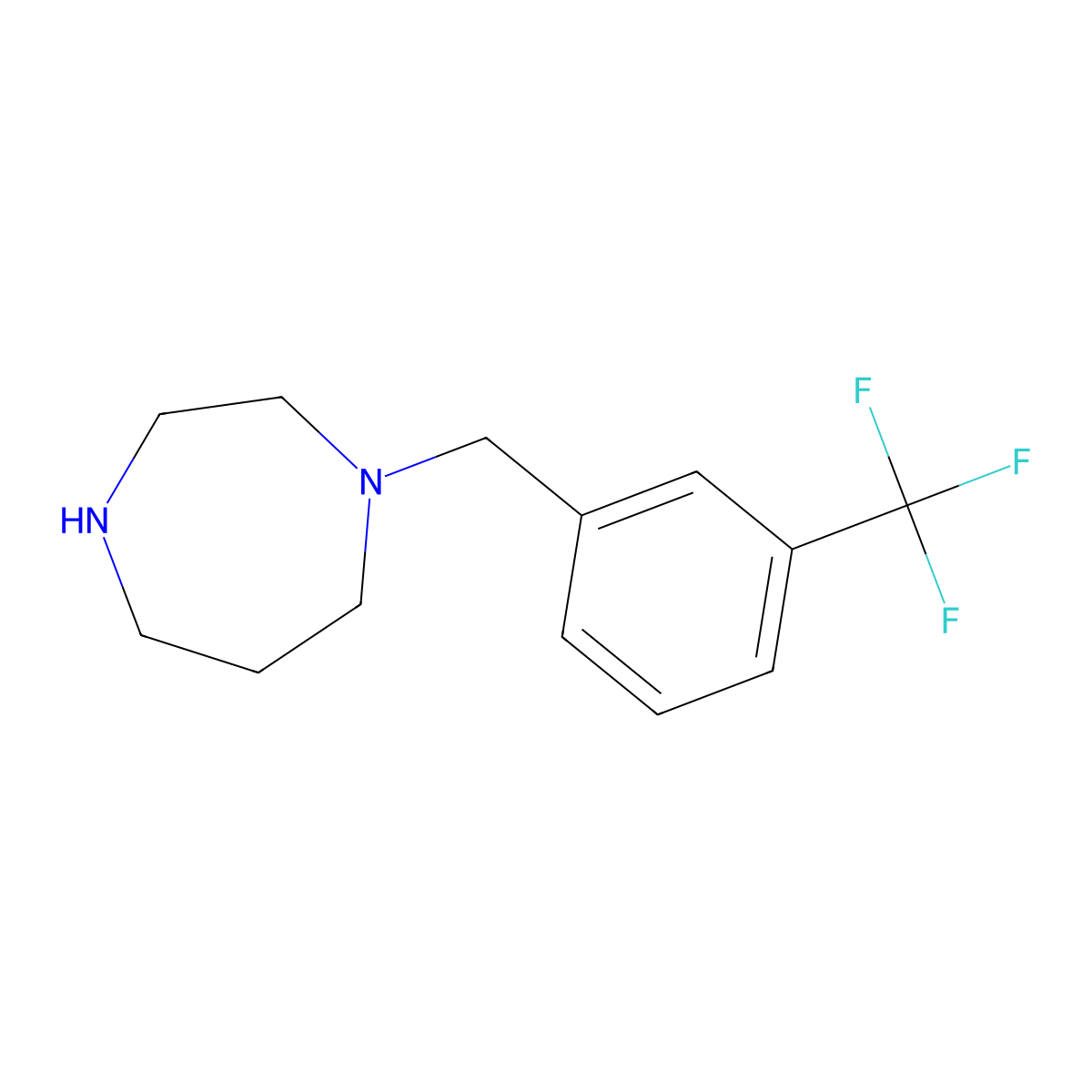1-{[3-(Trifluoromethyl)phenyl]methyl}-1,4-diazepane molecular structure, CAS 552868-13-0
