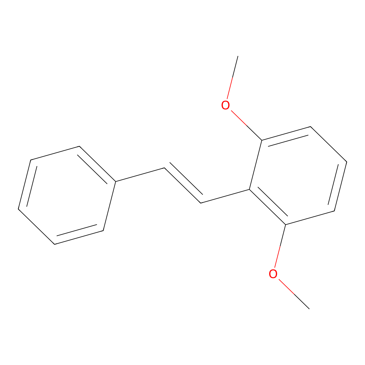 1,3-Dimethoxy-2-((1E)-2-phenylethenyl)benzene molecular structure, CAS 55288-33-0