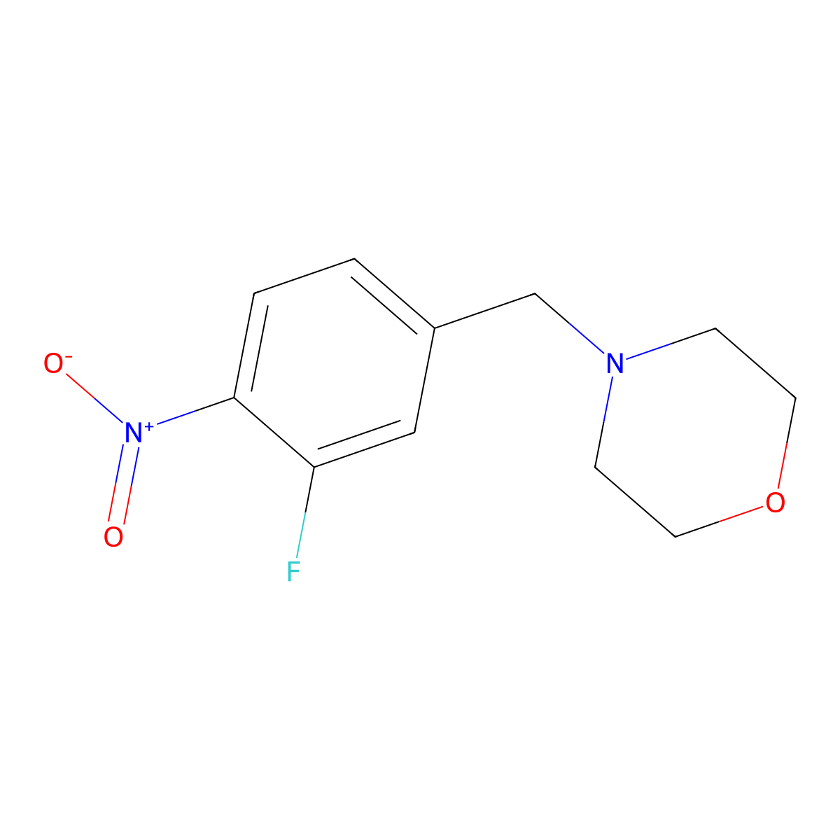 4-[(3-Fluoro-4-nitrophenyl)methyl]morpholine molecular structure, CAS 552883-91-7