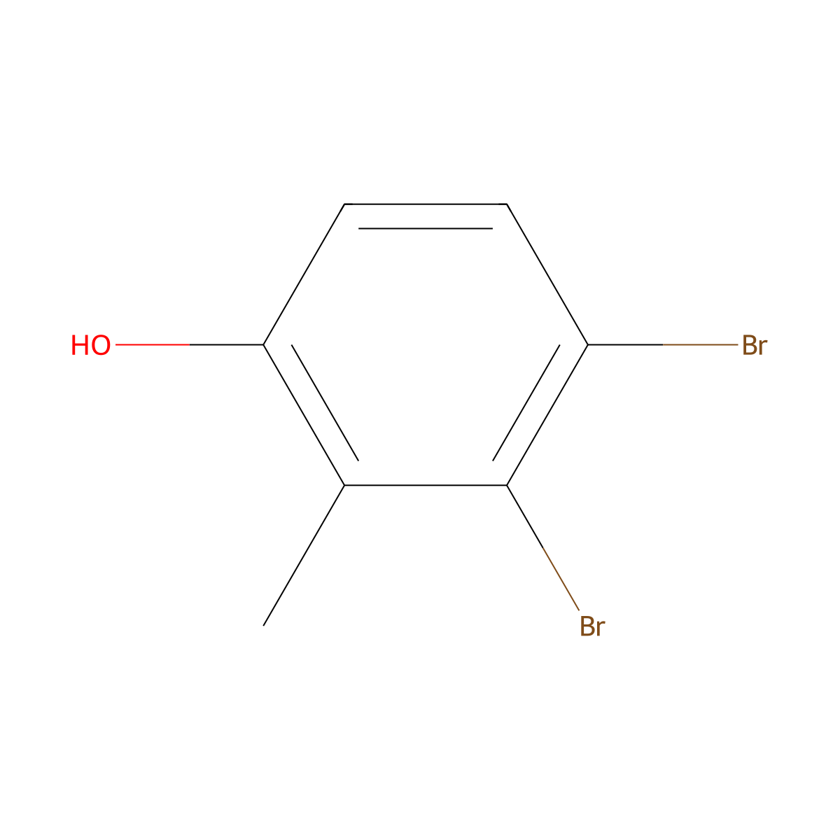 3,4-Dibromo-2-methylphenol molecular structure, CAS 55289-37-7