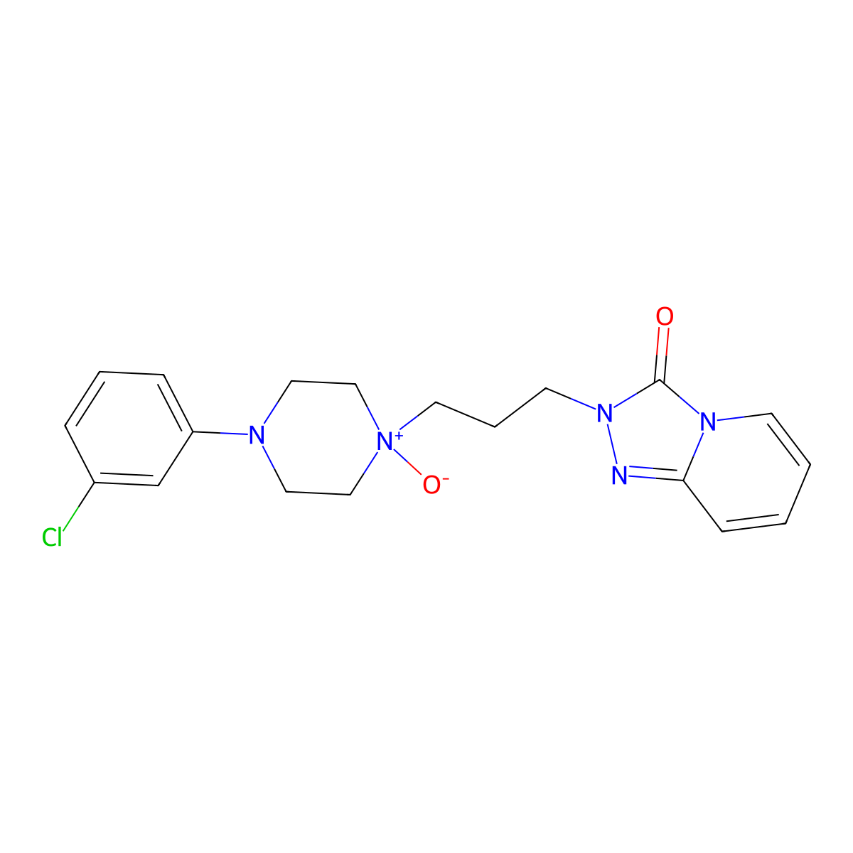 Trazodone N-oxide molecular structure, CAS 55290-68-1