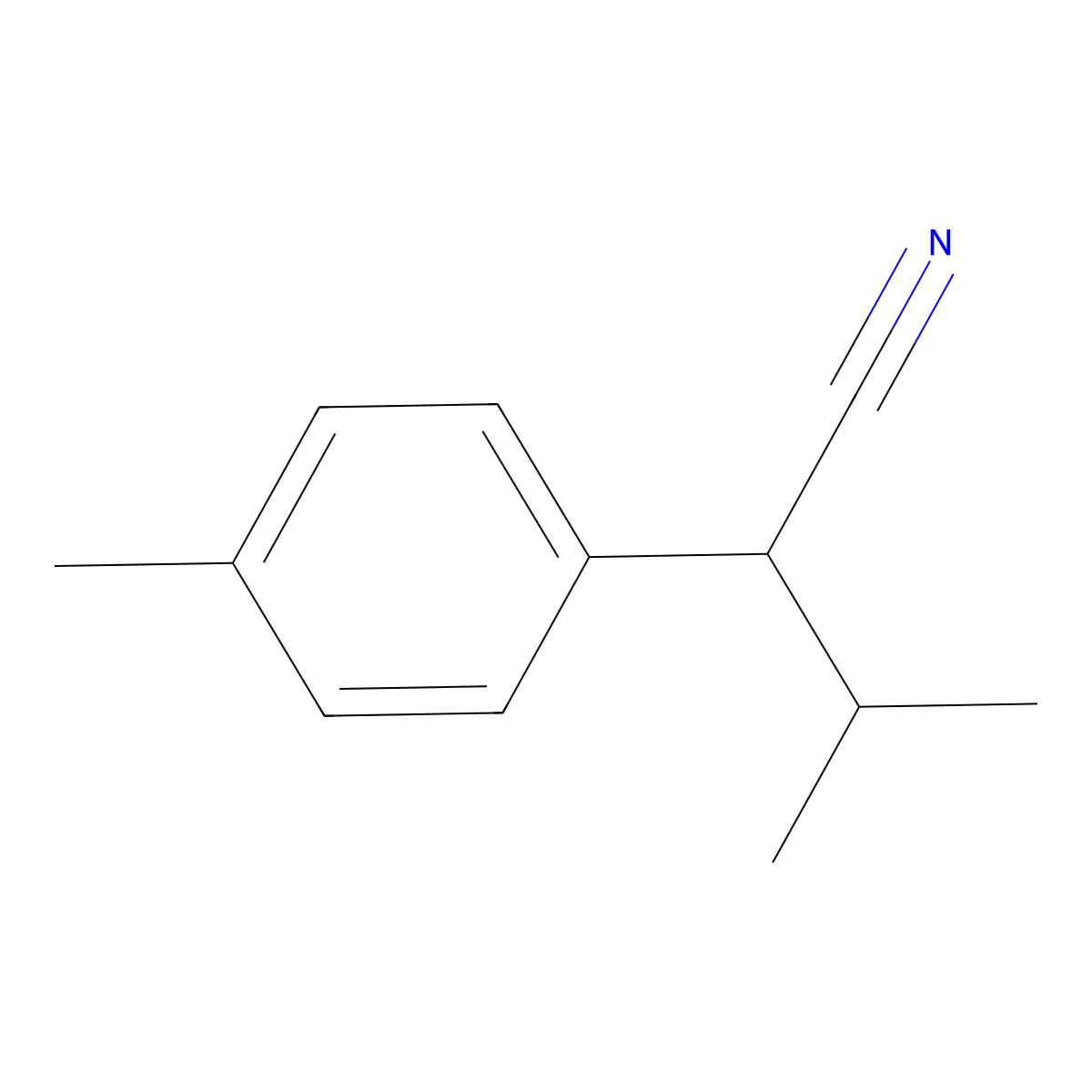 3-Methyl-2-(4-methylphenyl)butanenitrile molecular structure, CAS 55291-51-5