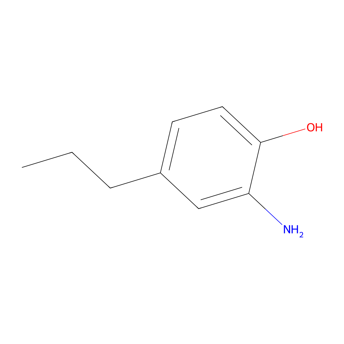 2-Amino-4-propylphenol molecular structure, CAS 55296-63-4
