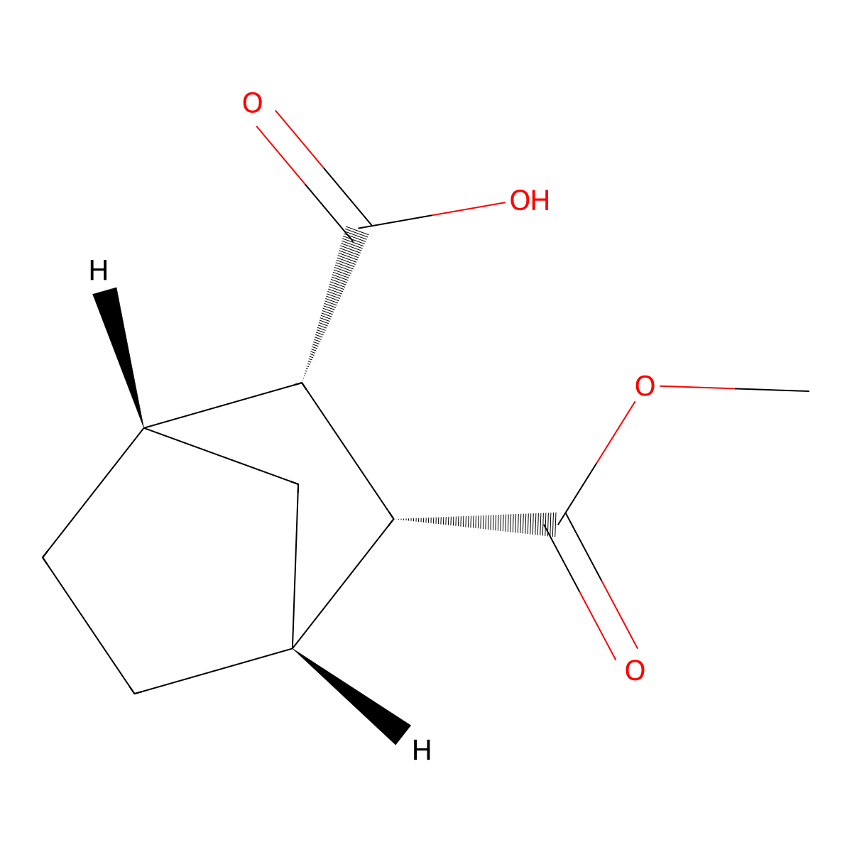 (1S,2S,3R,4R)-Rel-3-(methoxycarbonyl)bicyclo[2.2.1]heptane-2-carboxylic acid molecular structure, CAS 55298-06-1