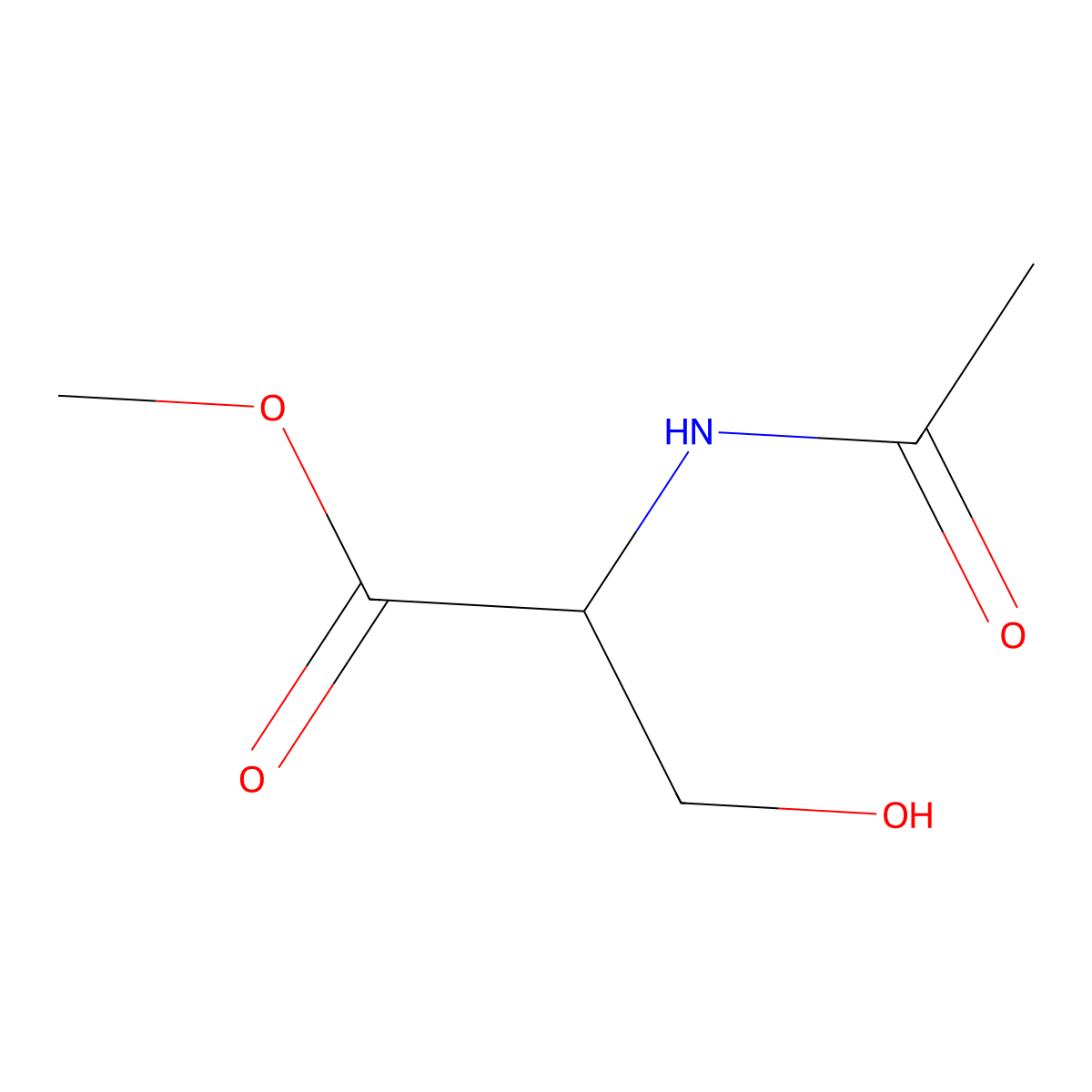 dl-Serine, N-acetyl-, methyl ester molecular structure, CAS 55299-56-4