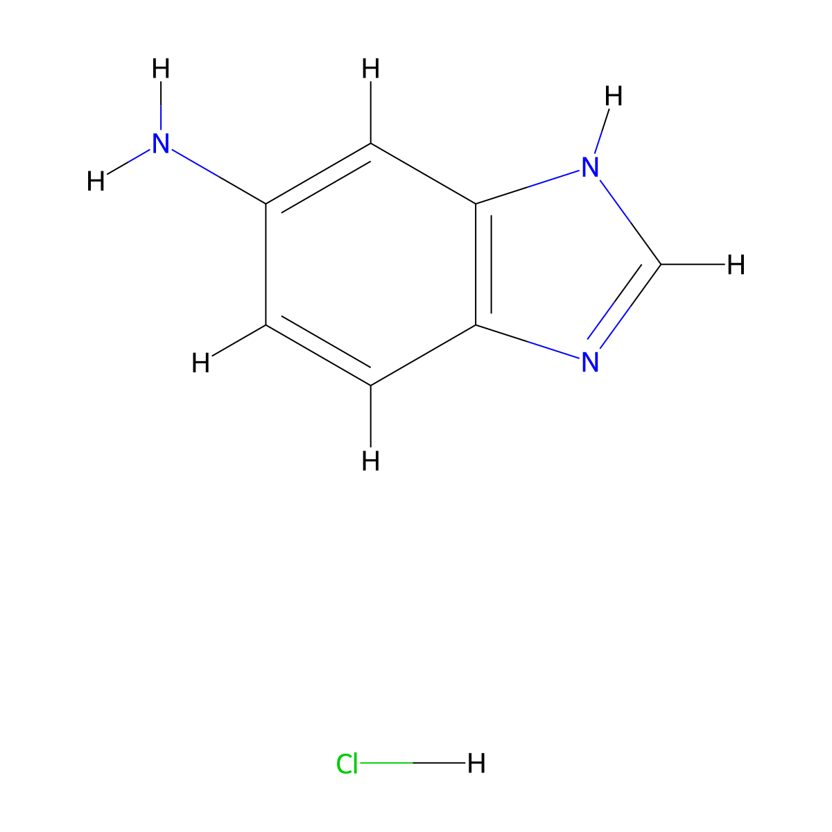 5-Aminobenzimidazole hydrochloride molecular structure, CAS 55299-95-1