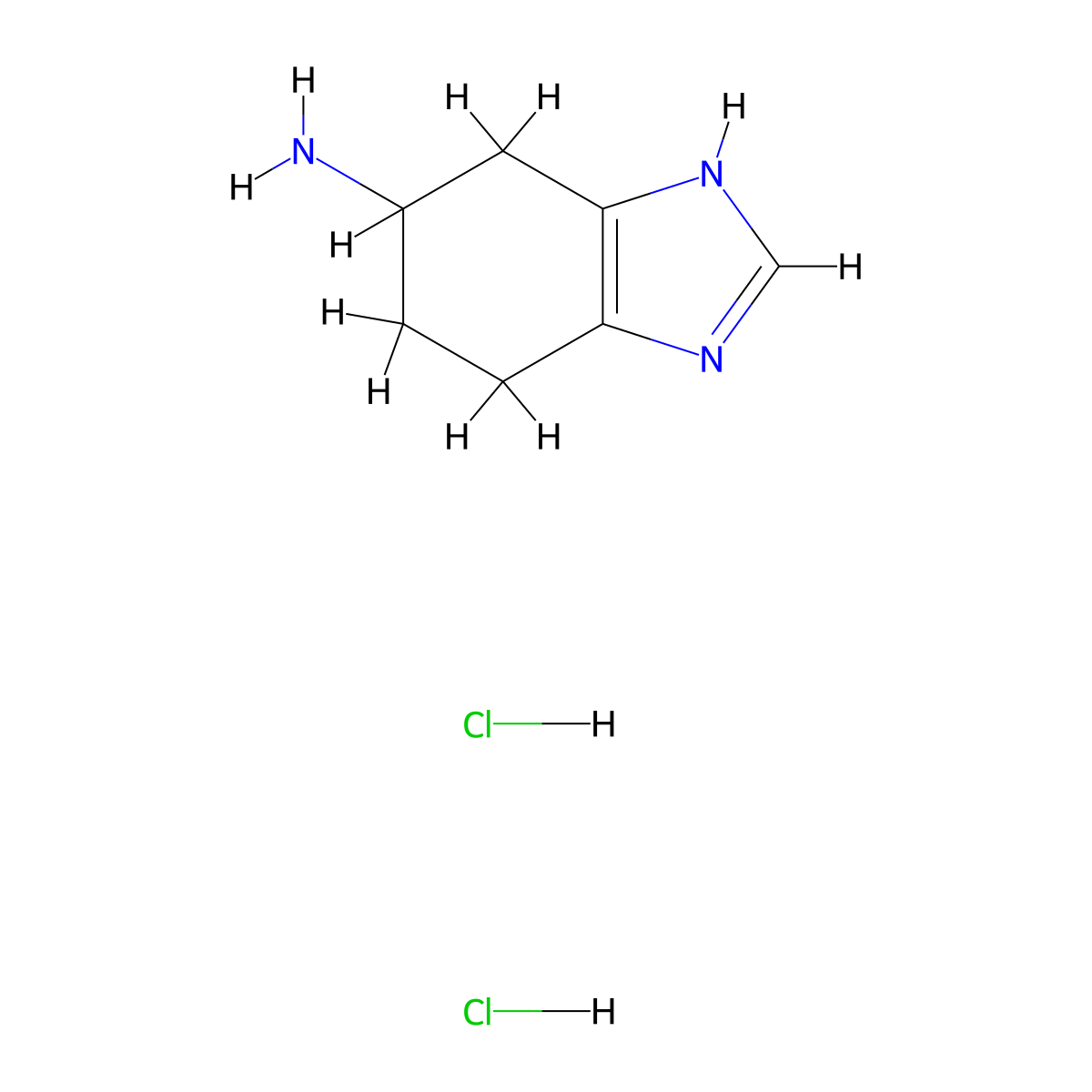 5-Amino-4,5,6,7-tetrahydrobenzimidazole dihydrochloride molecular structure, CAS 55299-96-2