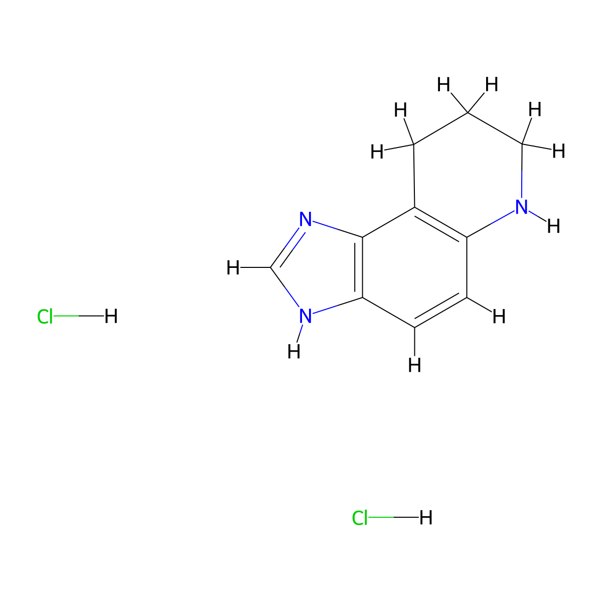 3H,6H,7H,8H,9H-imidazo[4,5-f]quinoline dihydrochloride molecular structure, CAS 55299-98-4
