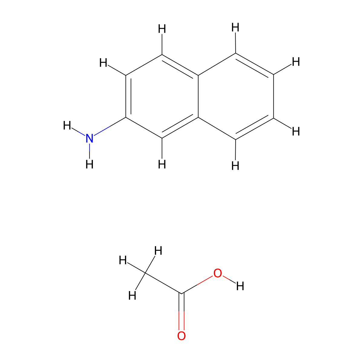 2-Naphthylammonium acetate molecular structure, CAS 553-00-4