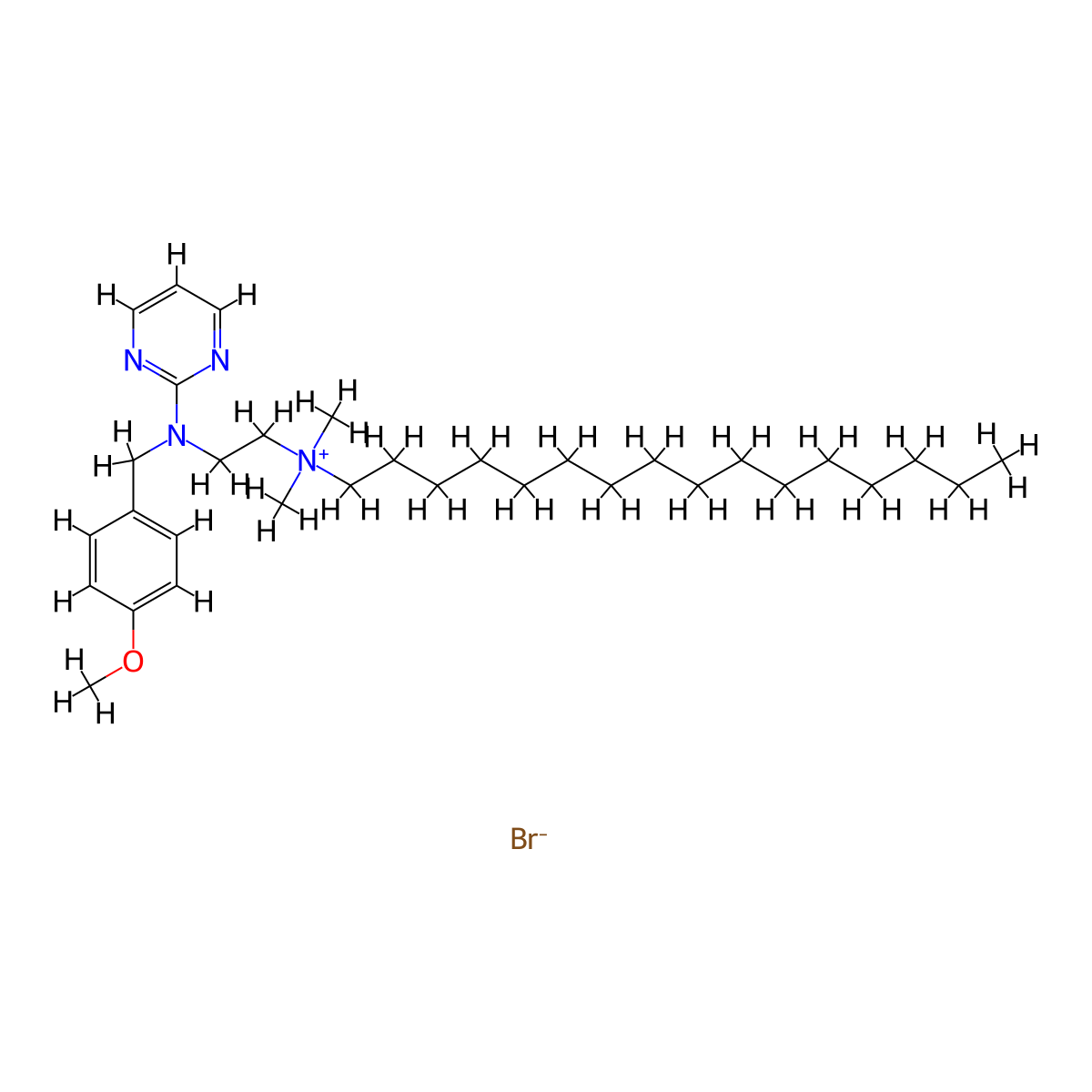 Thonzonium Bromide molecular structure, CAS 553-08-2