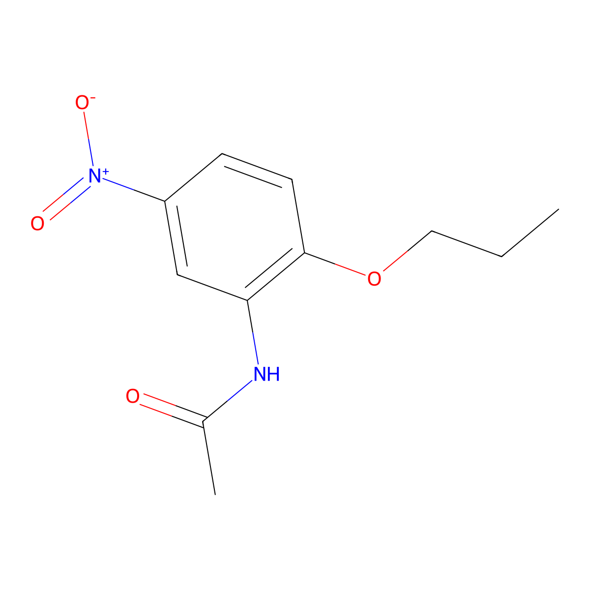 5'-Nitro-2'-propoxyacetanilide molecular structure, CAS 553-20-8