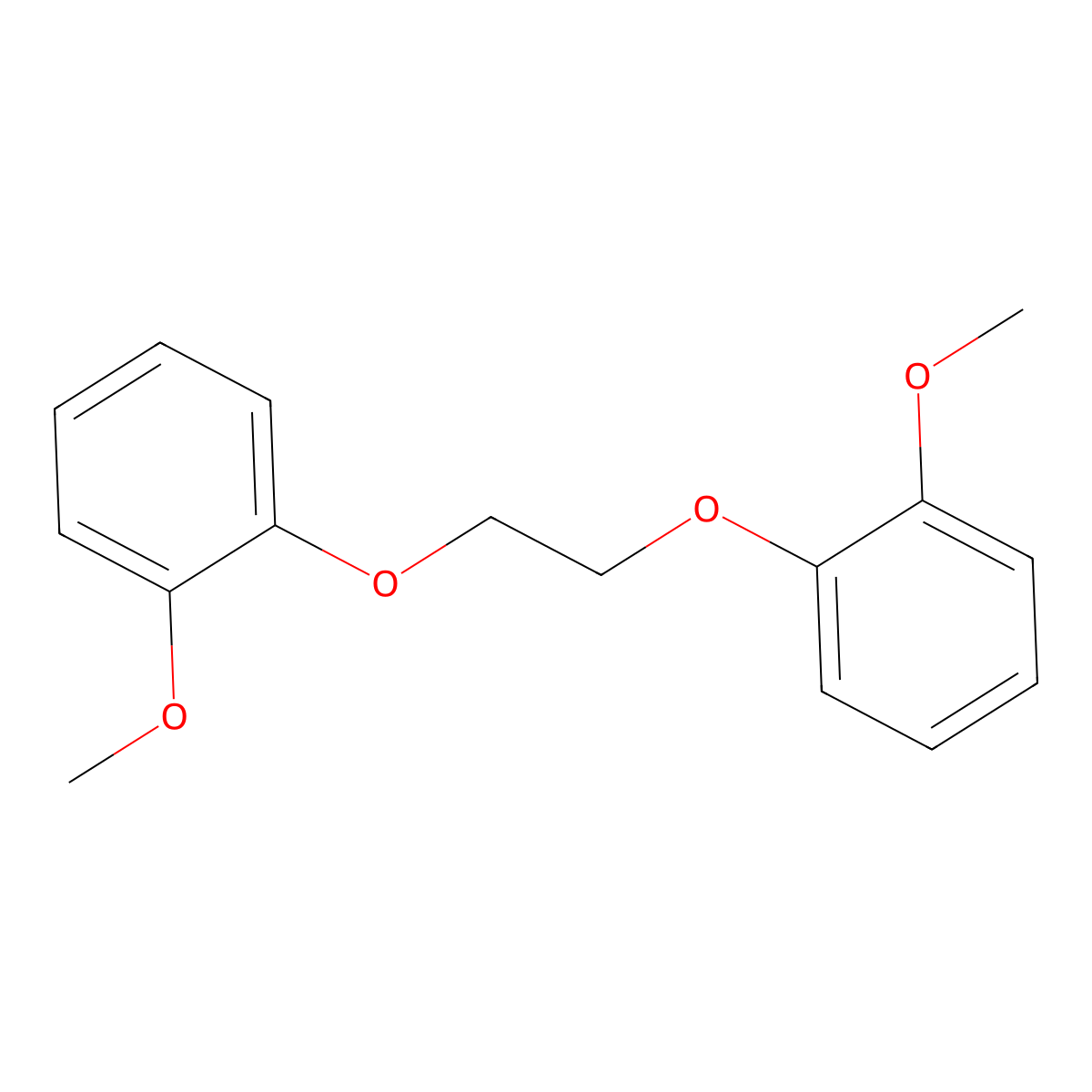 1,2-Bis(2-methoxyphenoxy)ethane molecular structure, CAS 553-45-7