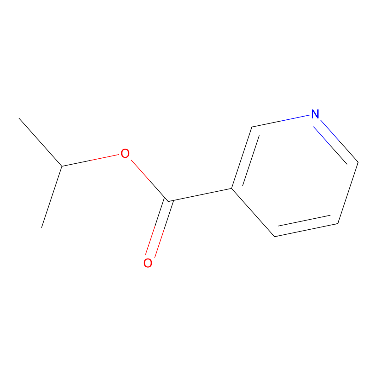 Isopropyl nicotinate molecular structure, CAS 553-60-6