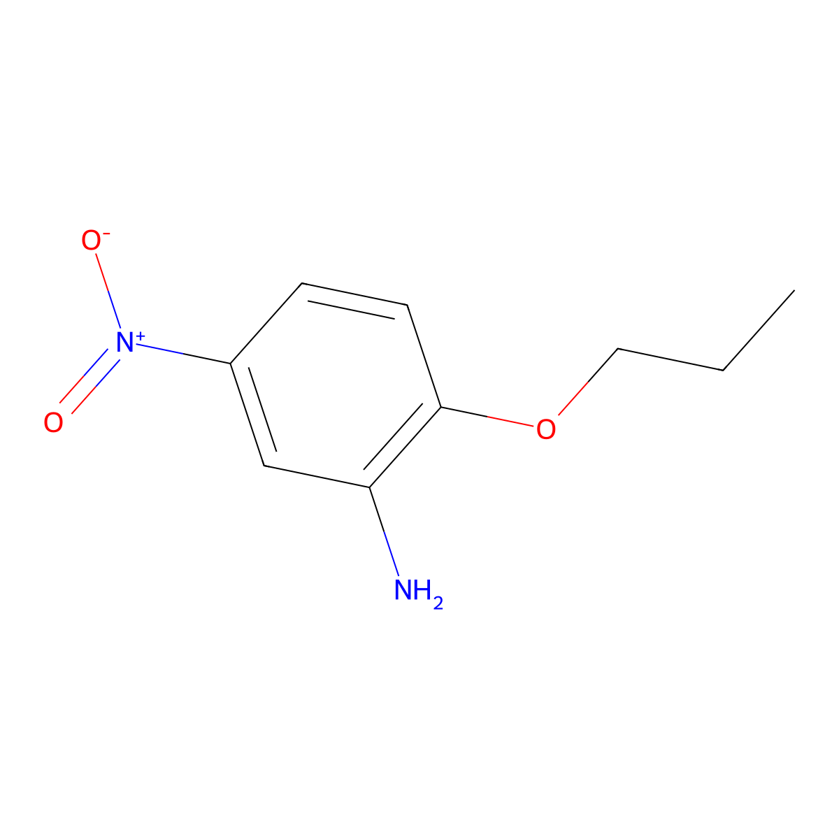 5-Nitro-2-propoxyaniline molecular structure, CAS 553-79-7