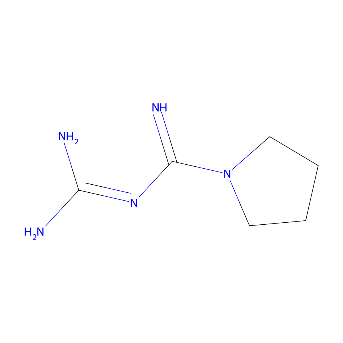 N-(Aminoiminomethyl)-1-pyrrolidinecarboximidamide molecular structure, CAS 553-83-3