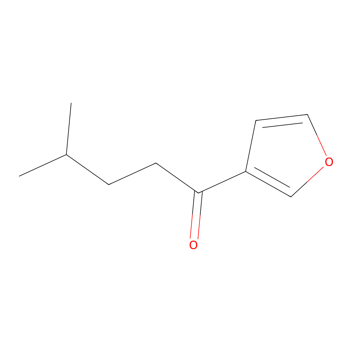 1-(3-Furyl)-4-methyl-1-pentanone molecular structure, CAS 553-84-4