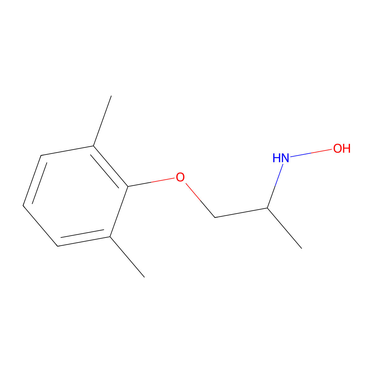 1-(2,6-Dimethylphenoxy)-N-hydroxy-2-propanamine molecular structure, CAS 55304-17-1