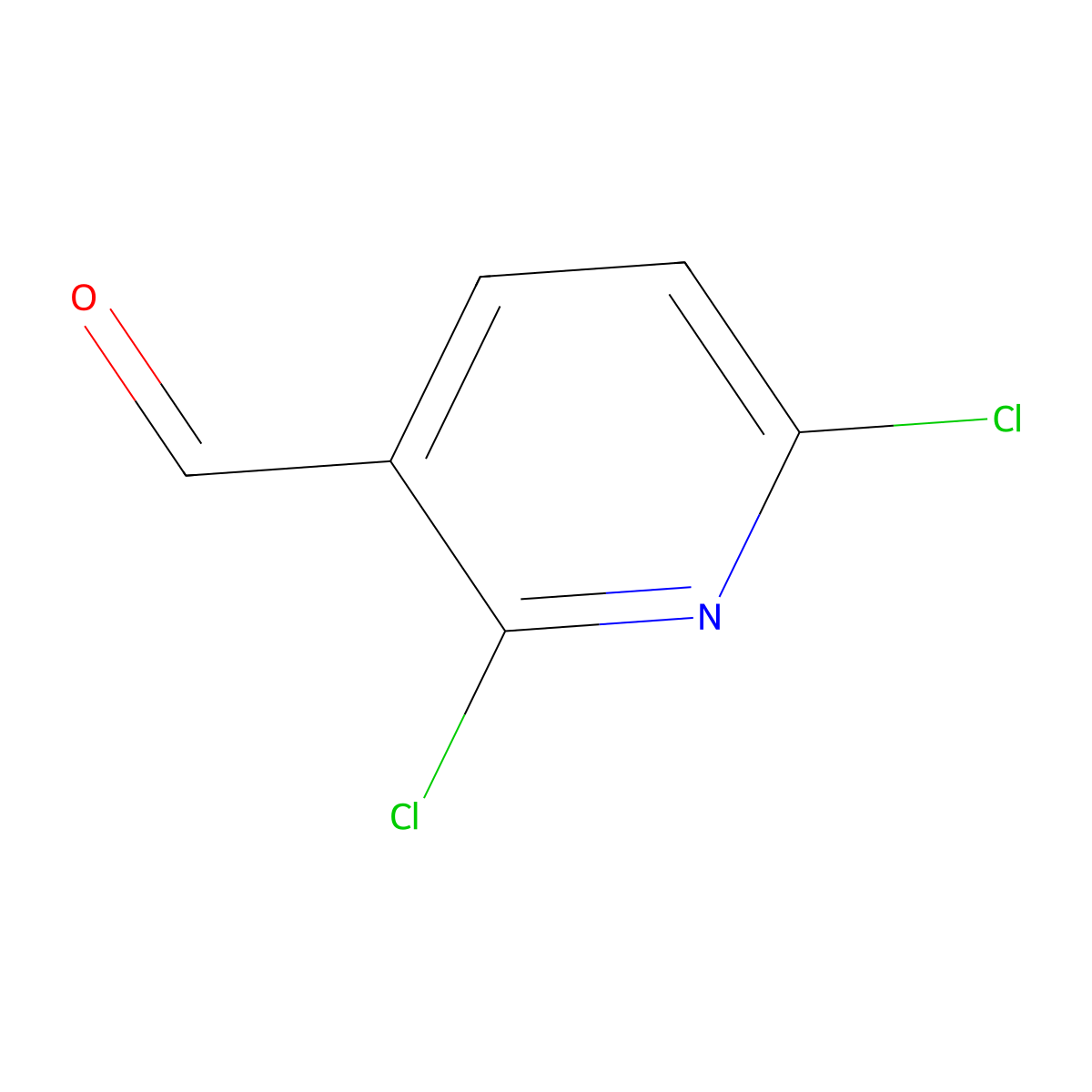 2,6-Dichloropyridine-3-carbaldehyde molecular structure, CAS 55304-73-9