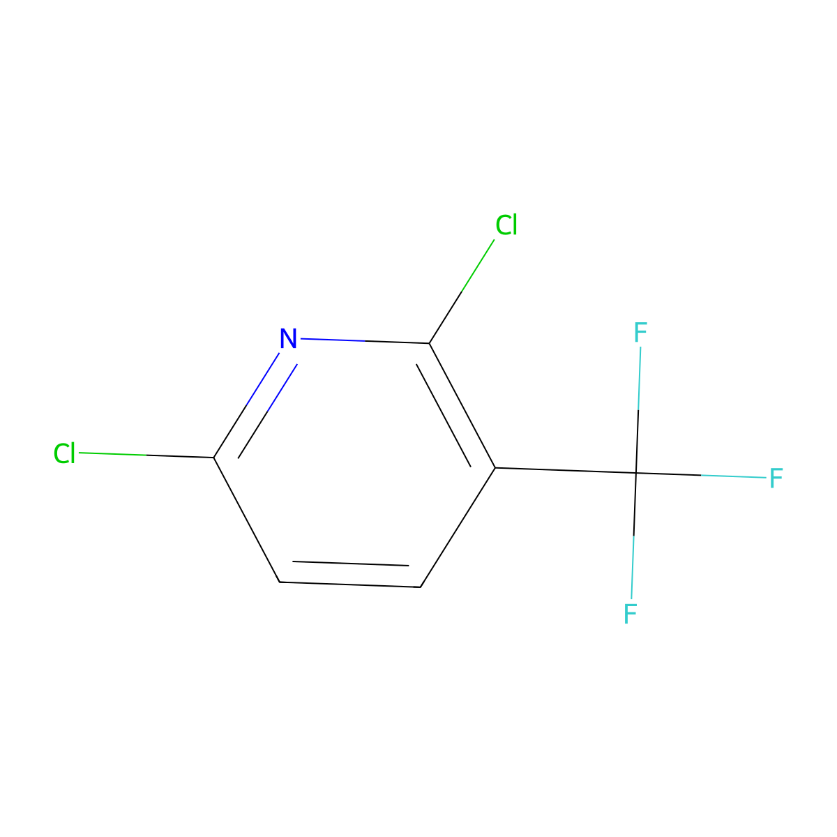 2,6-Dichloro-3-(trifluoromethyl)pyridine molecular structure, CAS 55304-75-1