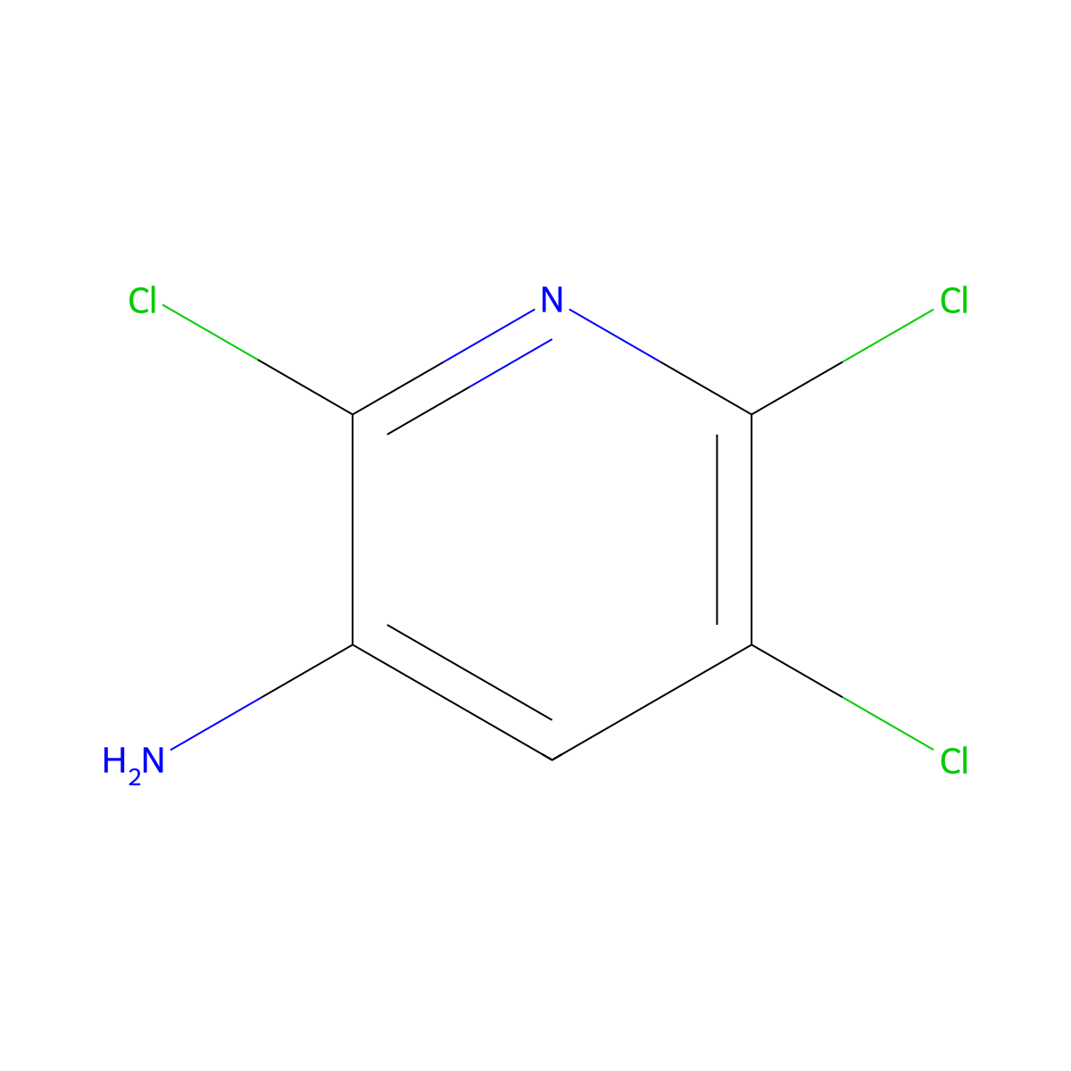 2,5,6-Trichloropyridin-3-amine molecular structure, CAS 55304-76-2