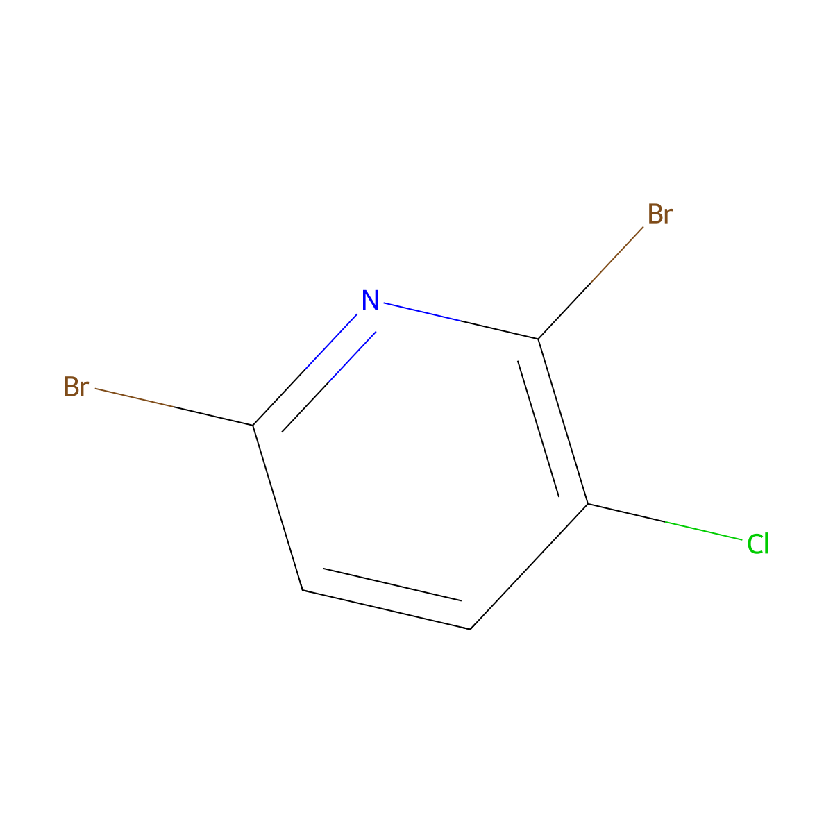 2,6-Dibromo-3-chloropyridine molecular structure, CAS 55304-77-3