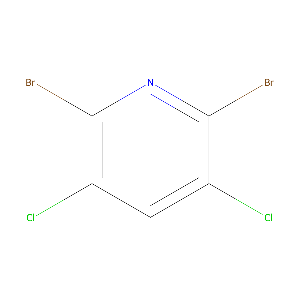 2,6-Dibromo-3,5-dichloropyridine molecular structure, CAS 55304-78-4