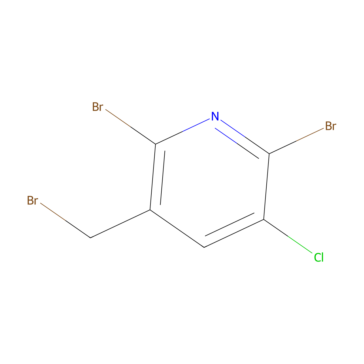 2,6-Dibromo-3-(bromomethyl)-5-chloropyridine molecular structure, CAS 55304-79-5