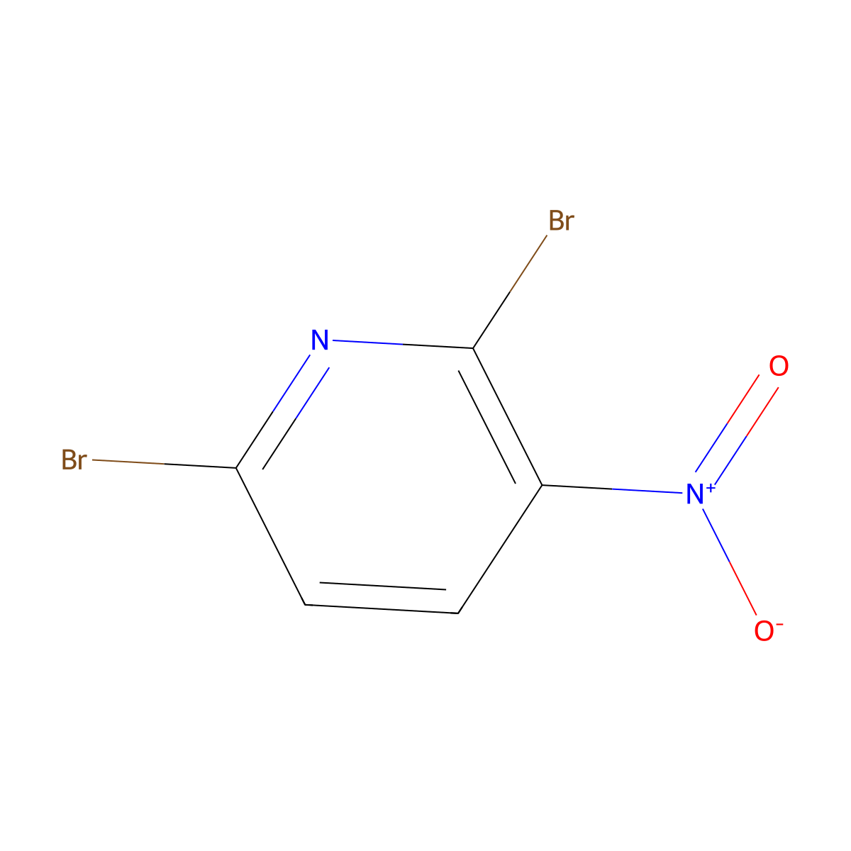 2,6-Dibromo-3-nitropyridine molecular structure, CAS 55304-80-8