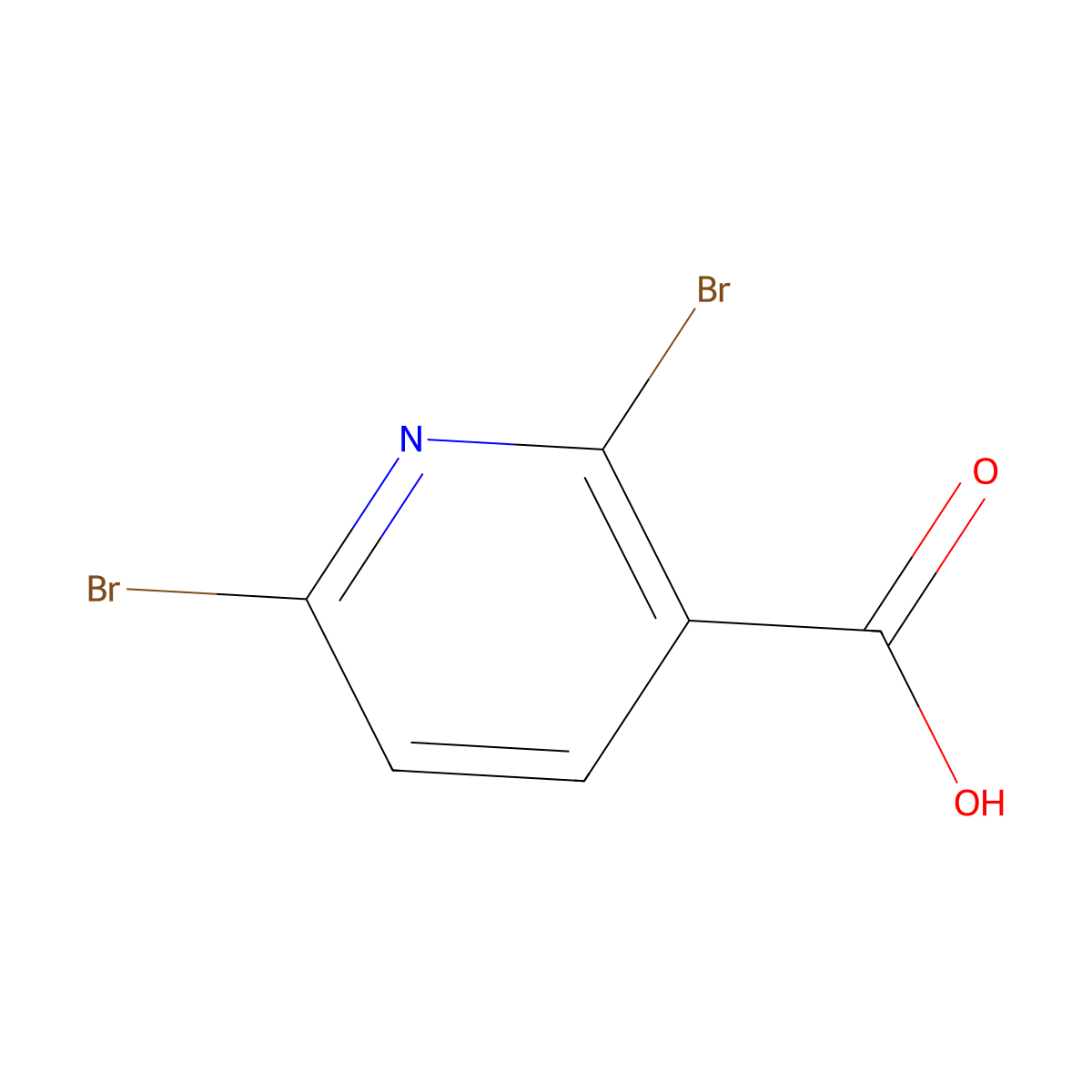 2,6-Dibromo-3-pyridinecarboxylic acid molecular structure, CAS 55304-85-3