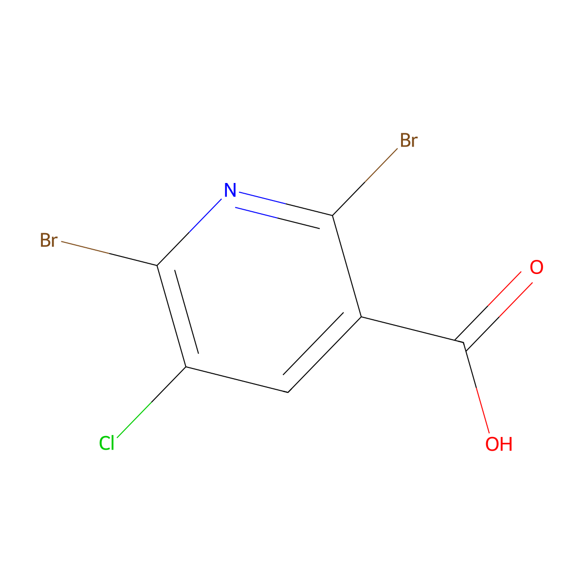 2,6-Dibromo-5-chloronicotinic acid molecular structure, CAS 55304-86-4