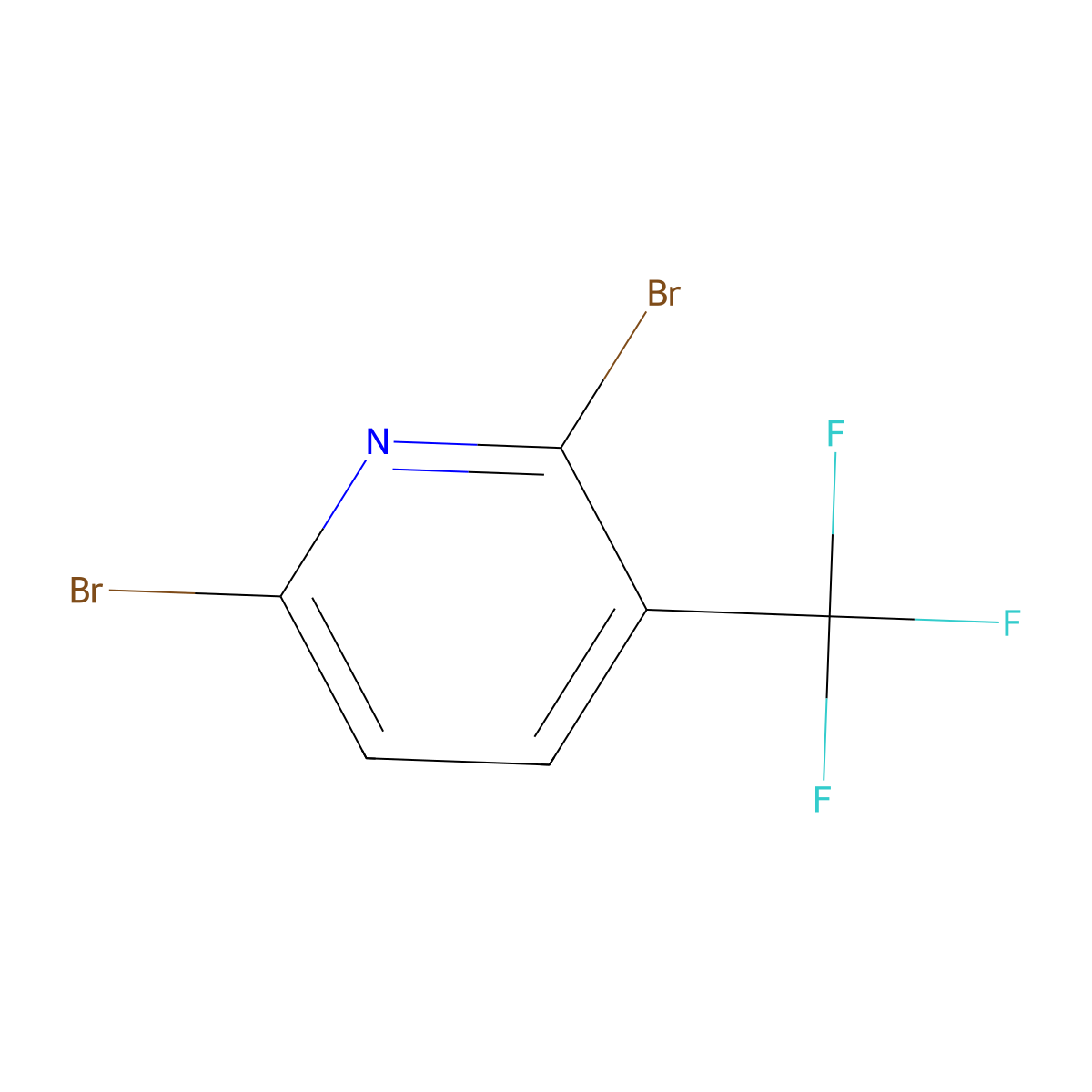 2,6-Dibromo-3-(trifluoromethyl)pyridine molecular structure, CAS 55304-87-5