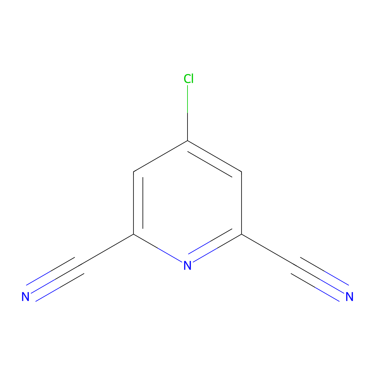 4-Chloropyridine-2,6-dicarbonitrile molecular structure, CAS 55306-66-6