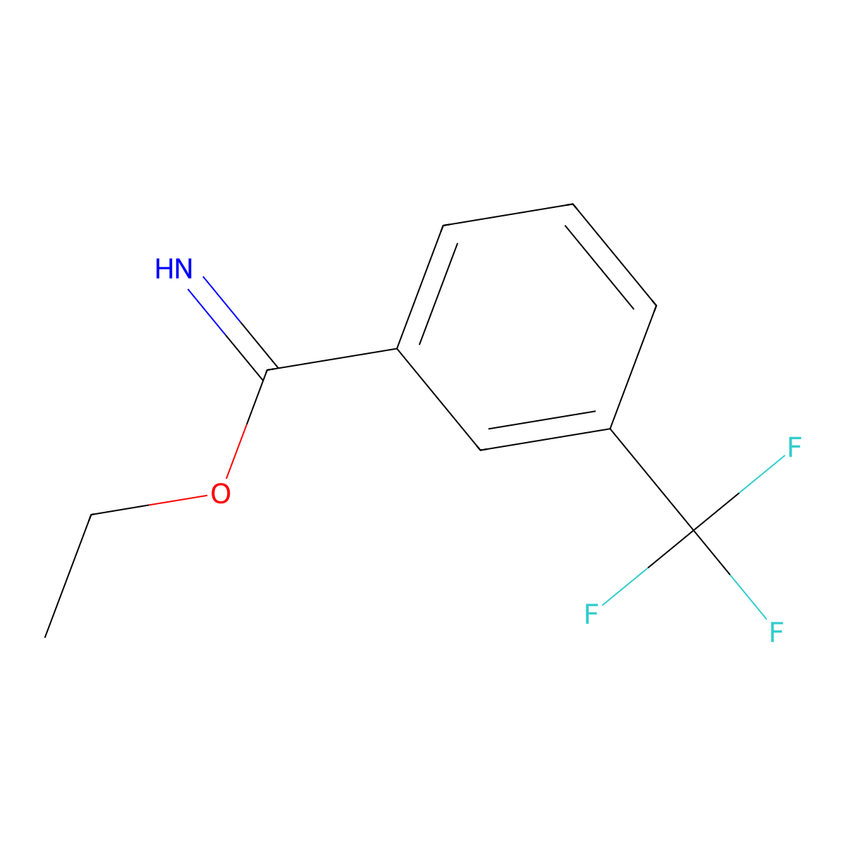 Benzenecarboximidic acid, 3-(trifluoromethyl)-, ethyl ester molecular structure, CAS 55308-43-5