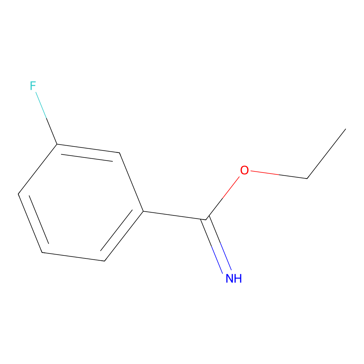Ethyl 3-fluorobenzimidate molecular structure, CAS 55308-44-6